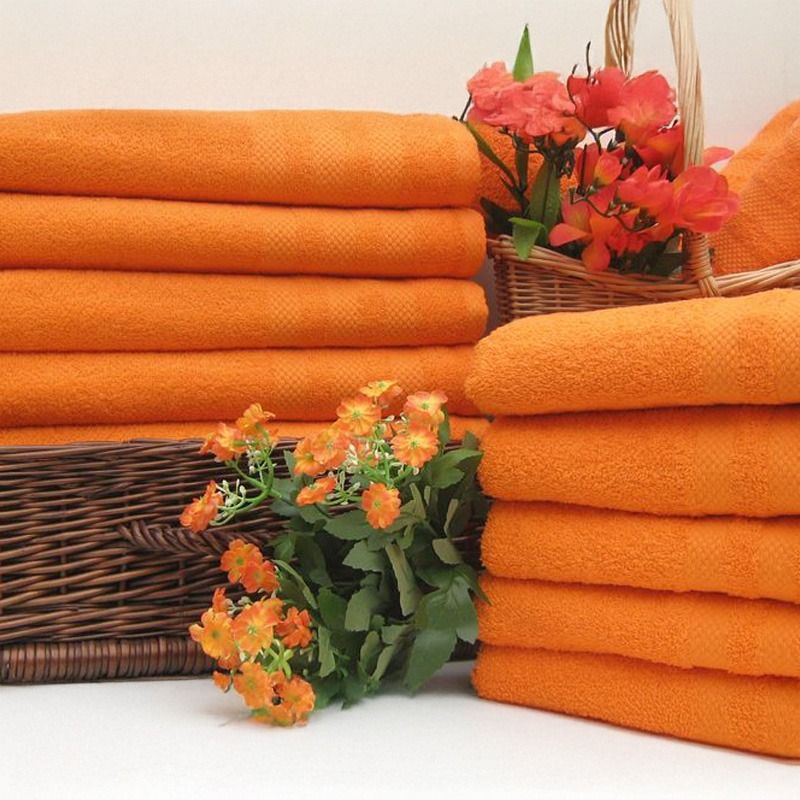 Narancssárga frottír törölköző 50×90 cm