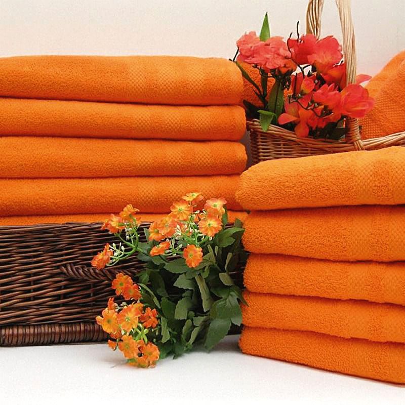Narancssárga frottír törölköző 50×90 cm, 500g/m2