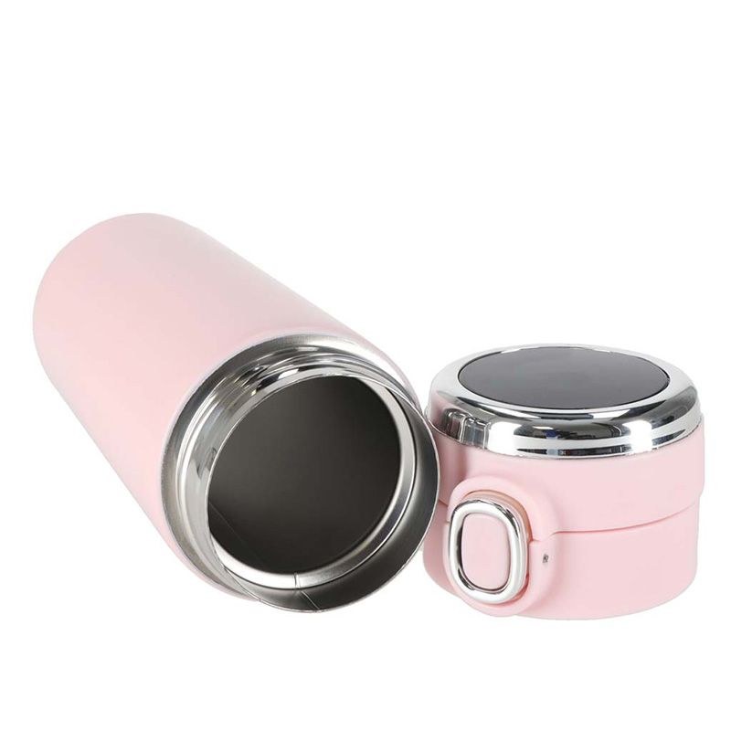 Rózsaszín LED kijelzős termoszbögre 420ml