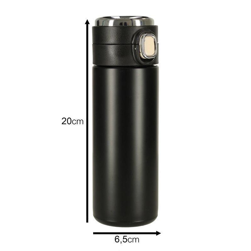 Fekete LED kijelzős termoszbögre 420ml