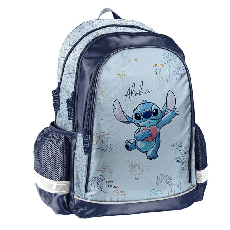 Iskolai hátizsák Stitch Blue Aloha